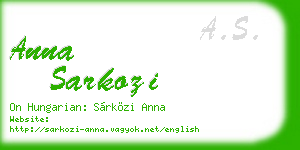 anna sarkozi business card
